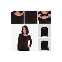 Belva Long Sleeved Round Neck Tee Eggplant