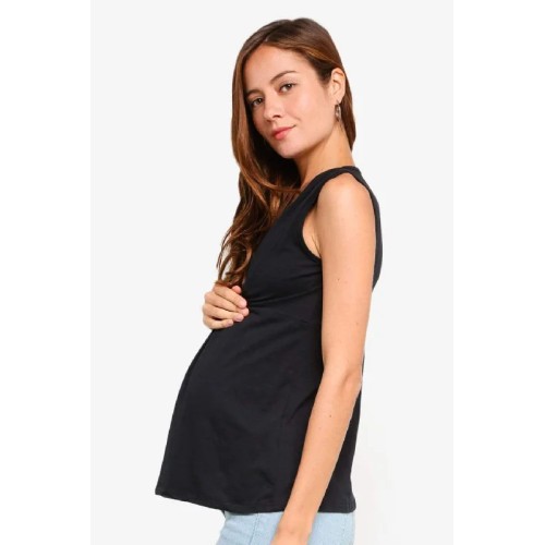 Alexandra Empire Nursing Top Black